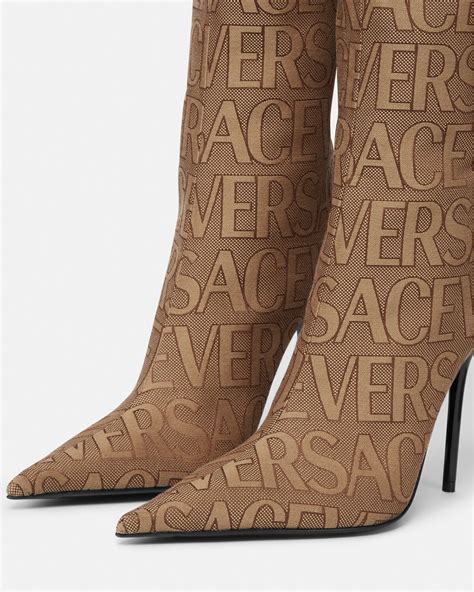 versace wolf boots|versace thigh high boots.